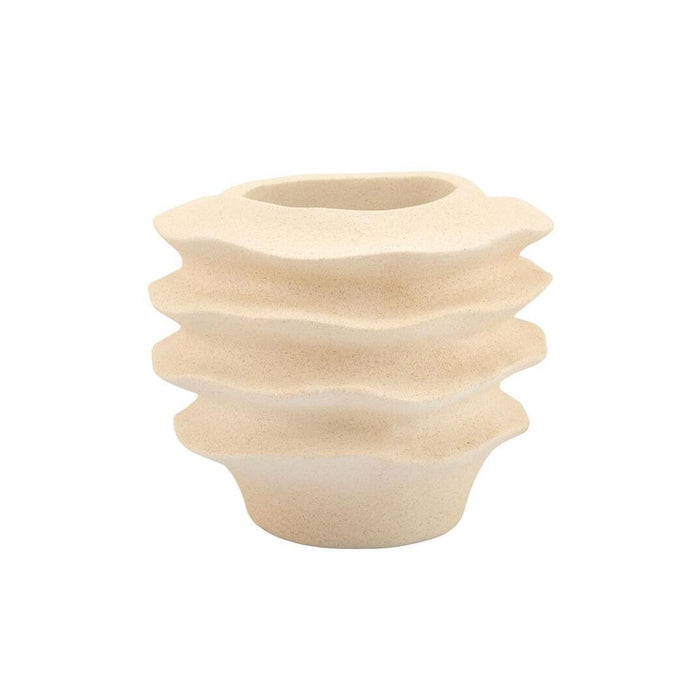 By-Boo Vaas Riva Polyresin, 30cm - Crème
