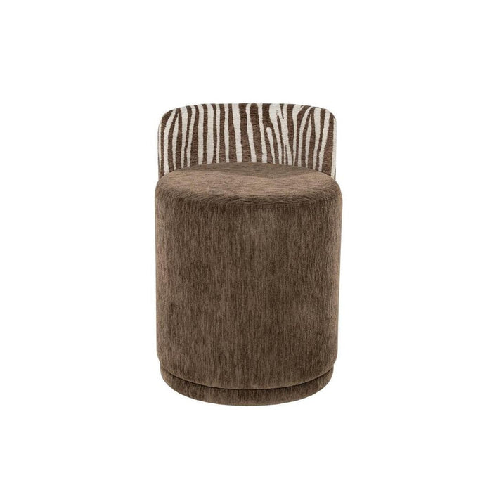 By-Boo Eetkamerstoel Marque Zebra print - Bruin