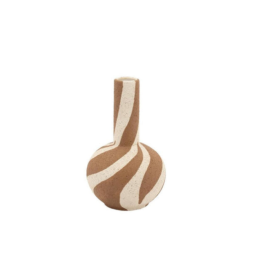 By-Boo Vaas Zaya 1 Aardewerk 30cm - Bruin