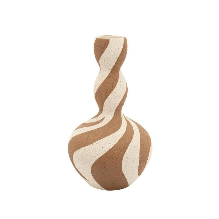By-Boo Vaas Zaya 2 Aardewerk, 40cm - Bruin