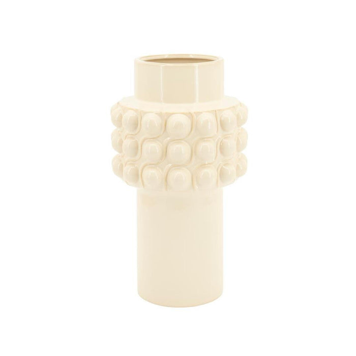 By-Boo Vaas Saga Geglazuurd aardewerk, 41cm - Off White