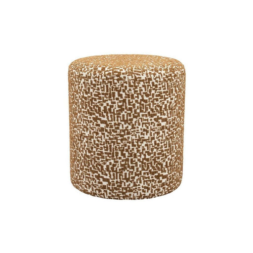 By-Boo Poef Miso Tetris stof, 38cm - Bruin