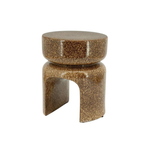 By-Boo Ronde Bijzettafel Arch Geglazuurd aardewerk 34 cm bruin