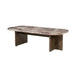 By-Boo Salontafel Haussmann Marmer en mangohout, 120 x 59cm - Roze - Ovaal