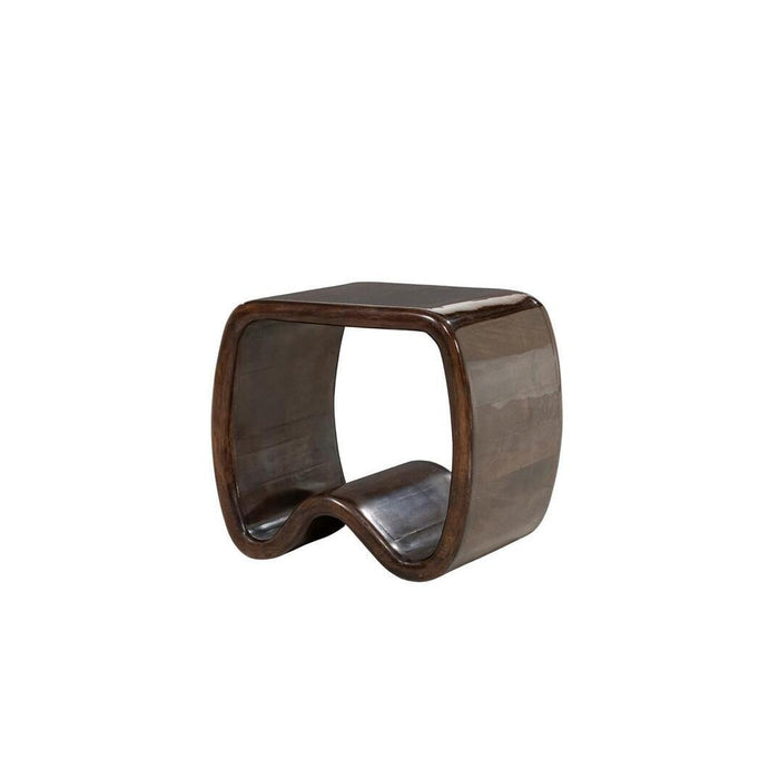 By-Boo Bijzettafel Glossia Mangohout, 50 x 36cm - Bruin