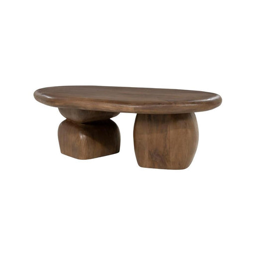 By-Boo Organische Salontafel Sui Mangohout, 120 x 70cm - Bruin - Ovaal
