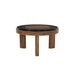 By-Boo Ronde Salontafel Lucent Mangohout en glas, 60cm - Bruin