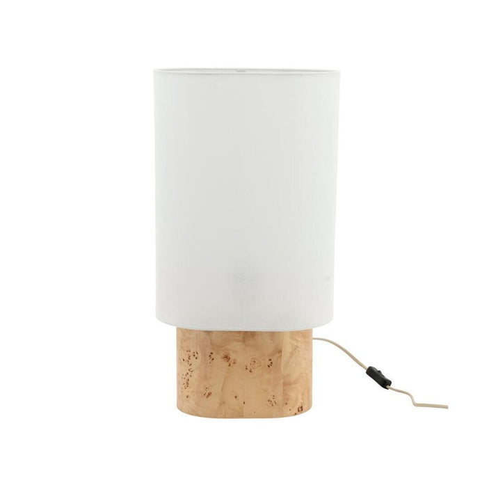 By-Boo Tafellamp Rooton Stof en hout, 57cm - Natuurlijk