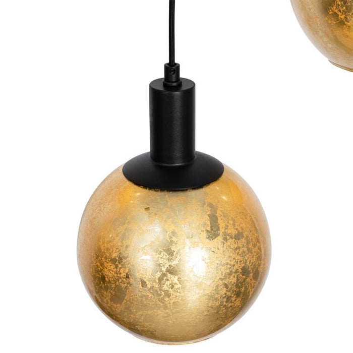 Design hanglamp zwart goud glas 7-lichts - Bert - ThatLyfeStyle