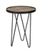 WOOOD Bijzettafel Lev Teakhout, Ø39cm - Naturel - Rond