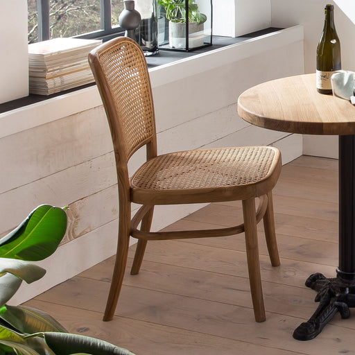 Artistiq Eetkamerstoel Takeshia Teak en rotan - Hout - ThatLyfeStyle