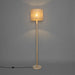 Landelijke vloerlamp hout met linnen kap naturel 32 cm - Mels - ThatLyfeStyle
