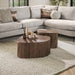 LifestyleFurn Organische Salontafel Sadaf Teakhout, Set van 2 stuks - Teak rust brown