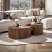 LifestyleFurn Organische Salontafel Sadaf Teakhout, Set van 2 stuks - Bruin