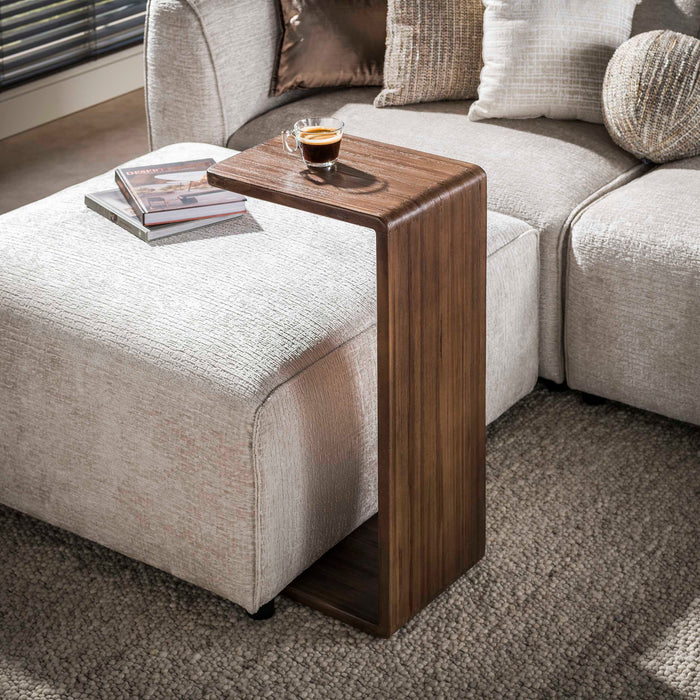 LifestyleFurn Laptoptafel Sadaf Teakhout, 40 x 30cm - Bruin