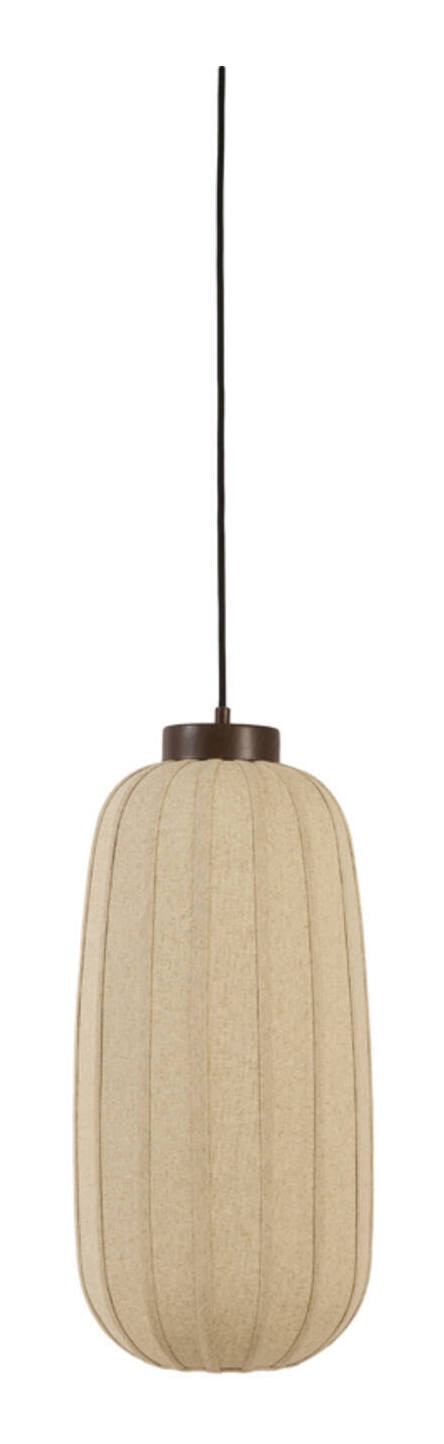 Light & Living Hanglamp Voka Linnen, Ø25cm - Naturel - Rond