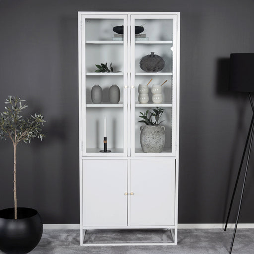 Nohr Vitrinekast Shaune 190 x 80cm - Wit - ThatLyfeStyle