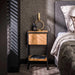 LifestyleFurn Nachtkastje Shellina Acaciahout, Met 1 lade - Massief acacia naturel