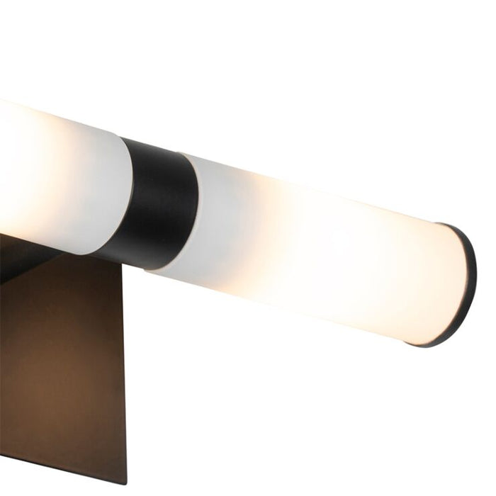 Moderne badkamer wandlamp zwart IP44 2-lichts - Bath