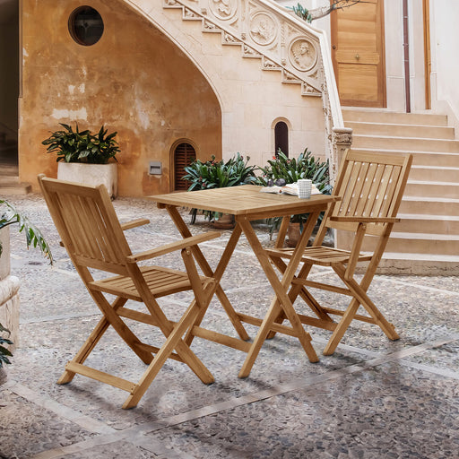 Artistiq Tuinset Larissa 2 stoelen + 1 tafel, Acaciahout - Bruin - ThatLyfeStyle