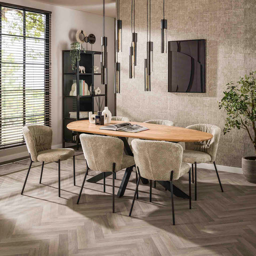 LifestyleFurn Organische Eettafel Renée Acaciahout, 215 x 100cm - Massief acacia naturel