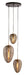 Light & Living Hanglamp Yaelle 3-Lamps Getrapt - Antiek Brons/Mat Zwart
