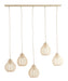Light & Living Hanglamp Elati 5-lamps - Zand - Japandi
