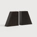 Ethnicraft Boekenstandaard Grooves Mahoniehout, Set van 2 stuks - Donkerbruin