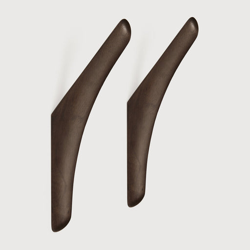 Ethnicraft Wandhaak PI Mahoniehout, Set van 2 stuks - Donkerbruin - ThatLyfeStyle