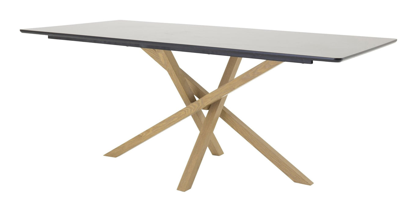 Nohr Eettafel Chenell 180 x 90cm - Zwart/Houtlook
