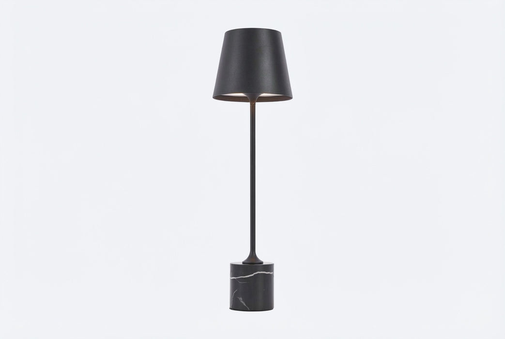 Moderne tafellamp zwart 37cm incl. LED dimbaar IP54 oplaadbaar - Topi