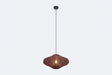 Japandi hanglamp bruin met stoffen kap 50cm - Plu