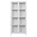 Nest of Nora Vitrinekast Ryka - met 2 glazen deuren 80x35x175 cm - Staal - Wit