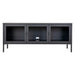 Nest of Nora TV meubel Ryka - 3 glazen deuren van metaal 130x40x55 cm - Zwart