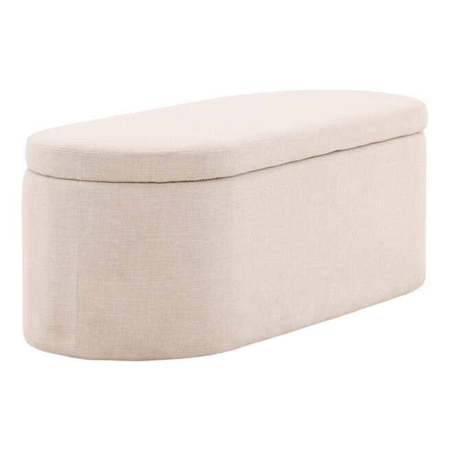 Nohr Poef 'Signilda' 130cm, kleur Off White - ThatLyfeStyle