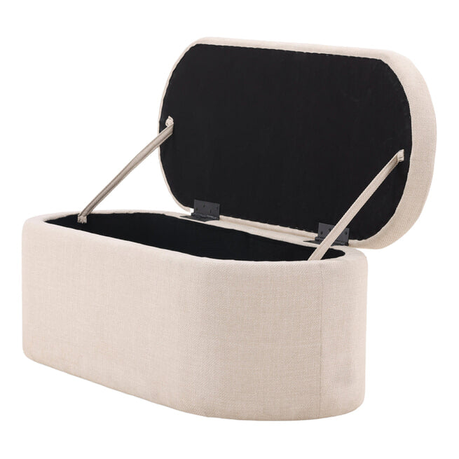 Nohr Poef 'Signilda' 130cm, kleur Off White - ThatLyfeStyle