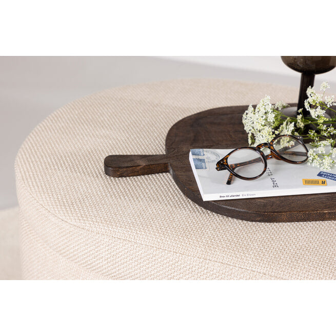 Nohr Poef 'Signilda' 130cm, kleur Off White - ThatLyfeStyle