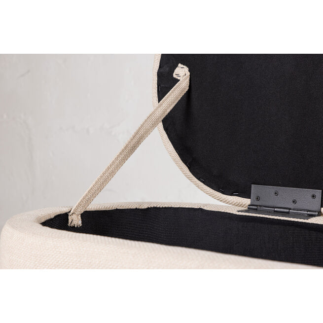 Nohr Poef 'Signilda' 130cm, kleur Off White - ThatLyfeStyle