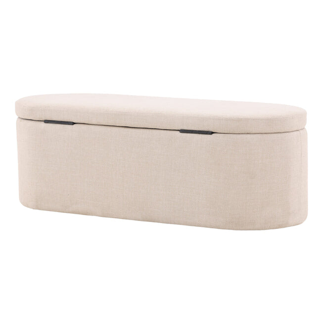 Nohr Poef 'Signilda' 130cm, kleur Off White - ThatLyfeStyle