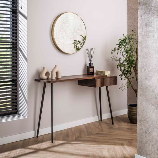 LifestyleFurn Sidetable/Kaptafel Alania Acaciahout, 120cm - Massief acacia bruin