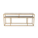 STALUX Side-table Teun 200cm - goud / beton
