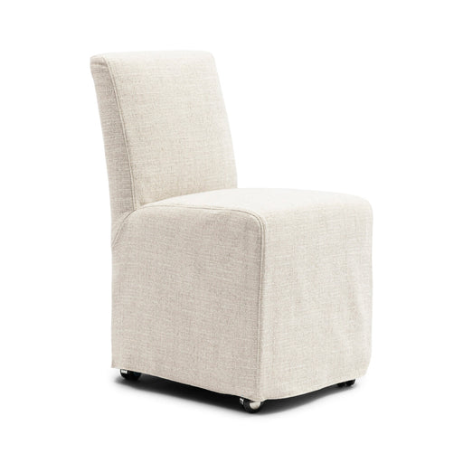 Rivièra Maison Eetkamerstoel Firenze Op wielen, Rich Tweed - Antique White - ThatLyfeStyle