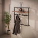 LifestyleFurn Kapstok Robertson Acaciahout, Met 10 haken en plank - Bruin