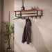 LifestyleFurn Kapstok Lizbeth Acaciahout, Met 6 haken en plank - Bruin