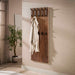 LifestyleFurn Kapstok Aruna Acaciahout, Met 10 haken - Bruin