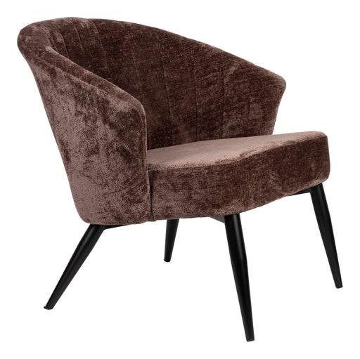 Dutchbone Fauteuil Georgia Chenille - Paars - ThatLyfeStyle