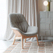 ZILT Fauteuil Latyra Lederlook en stof - Grijs