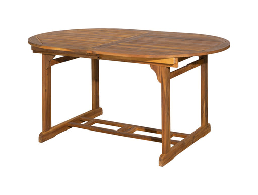 Artistiq Uitschuifbare Ovale Tuintafel Larissa 150 - 200 x 100cm, Acaciahout - Bruin - Ovaal - ThatLyfeStyle