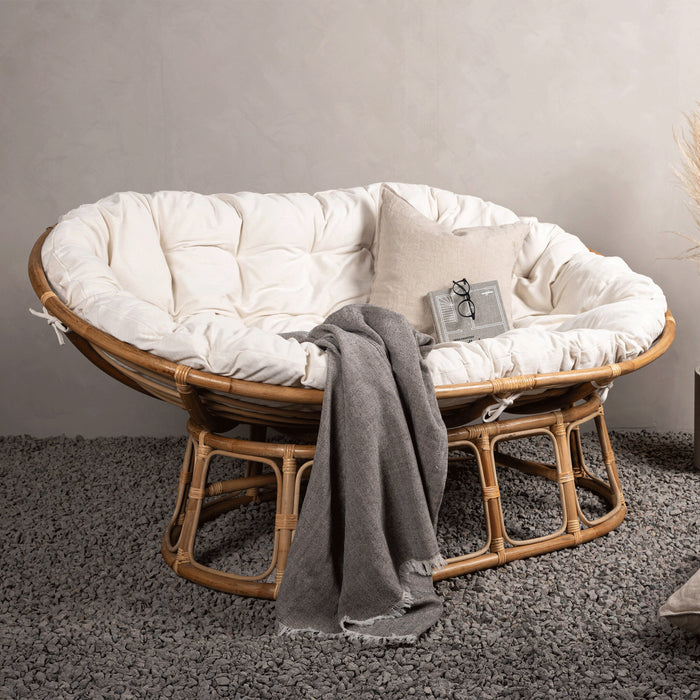 Nohr Outdoor Loveseat Larhonda Rotan - Off White