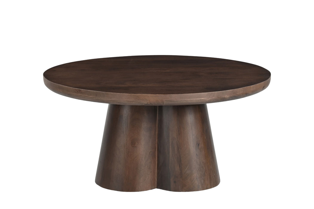 Brix Ronde Salontafel Clubs Mangohout, 80cm - Bruin - ThatLyfeStyle